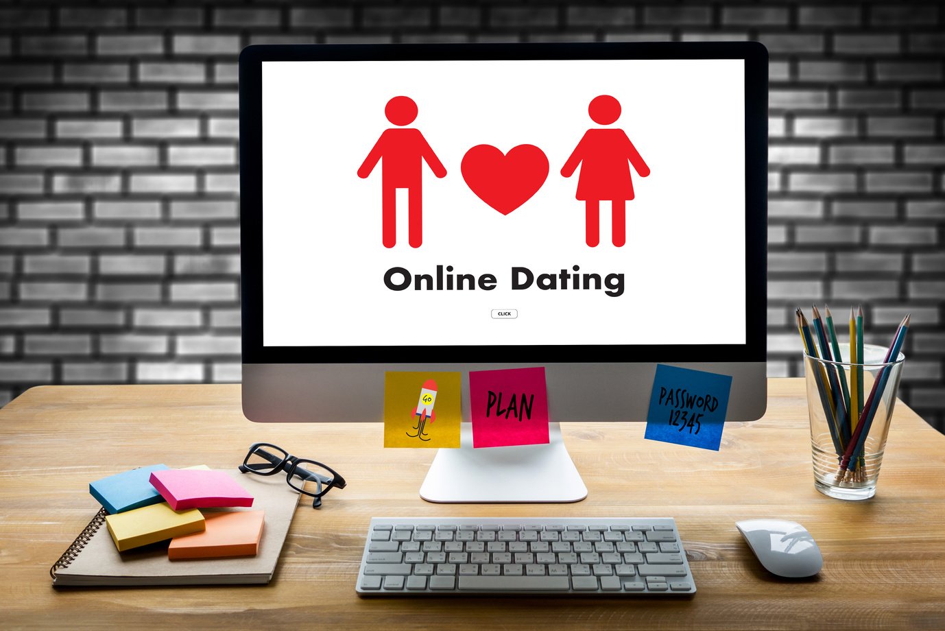 Online Dating match love man and woman and a heart, Internet Dating Digital Matchmaking